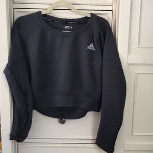 adidas running cropped sweatshirt